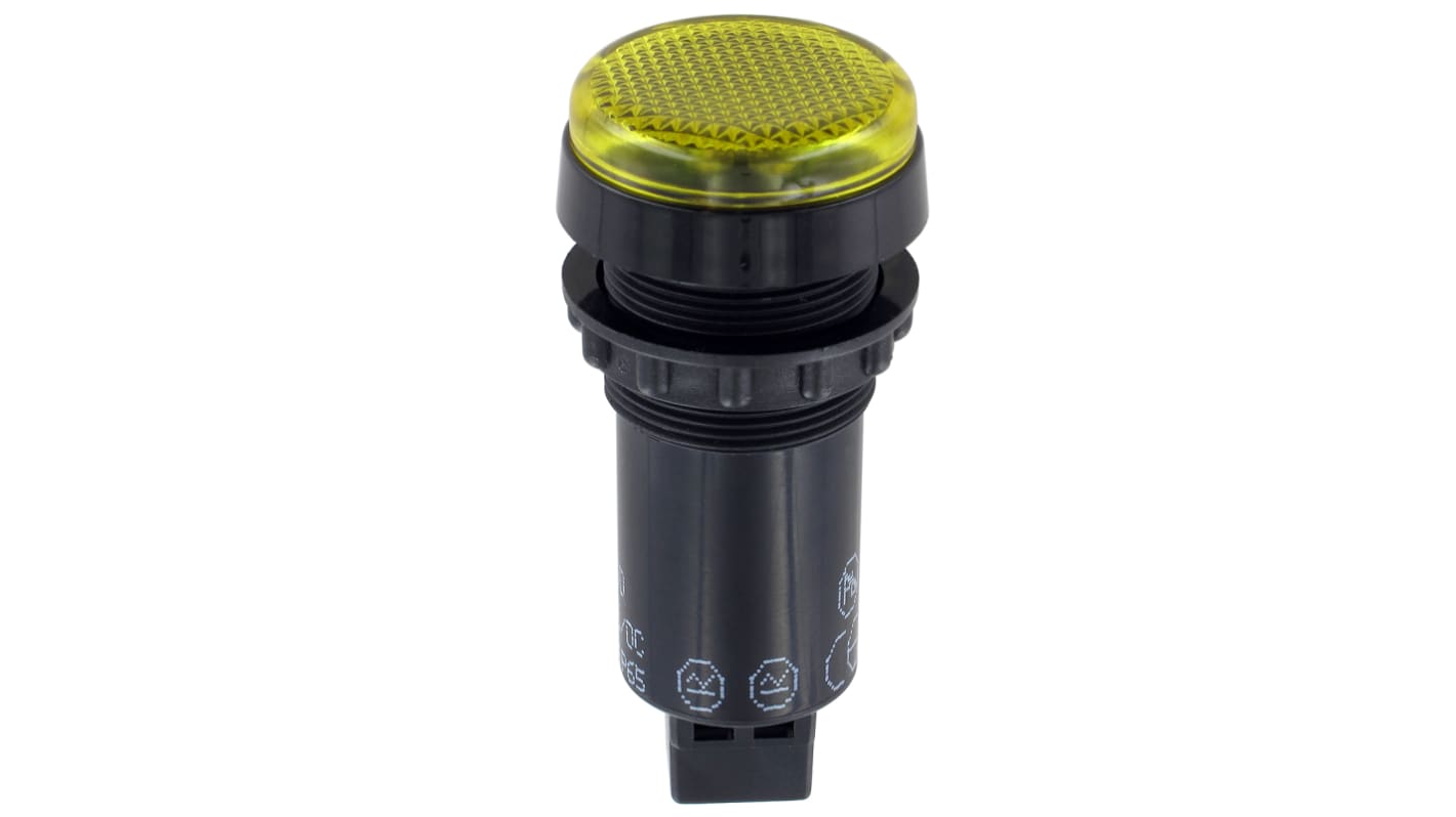 Sloan Yellow Indicator, 12V, 22mm Mounting Hole Size