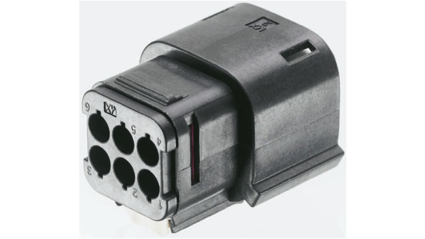 Boitier de connecteur Femelle, 2 contacts 1 rang , pas 5.84mm, Droit, Montage sur câble, série MX150L