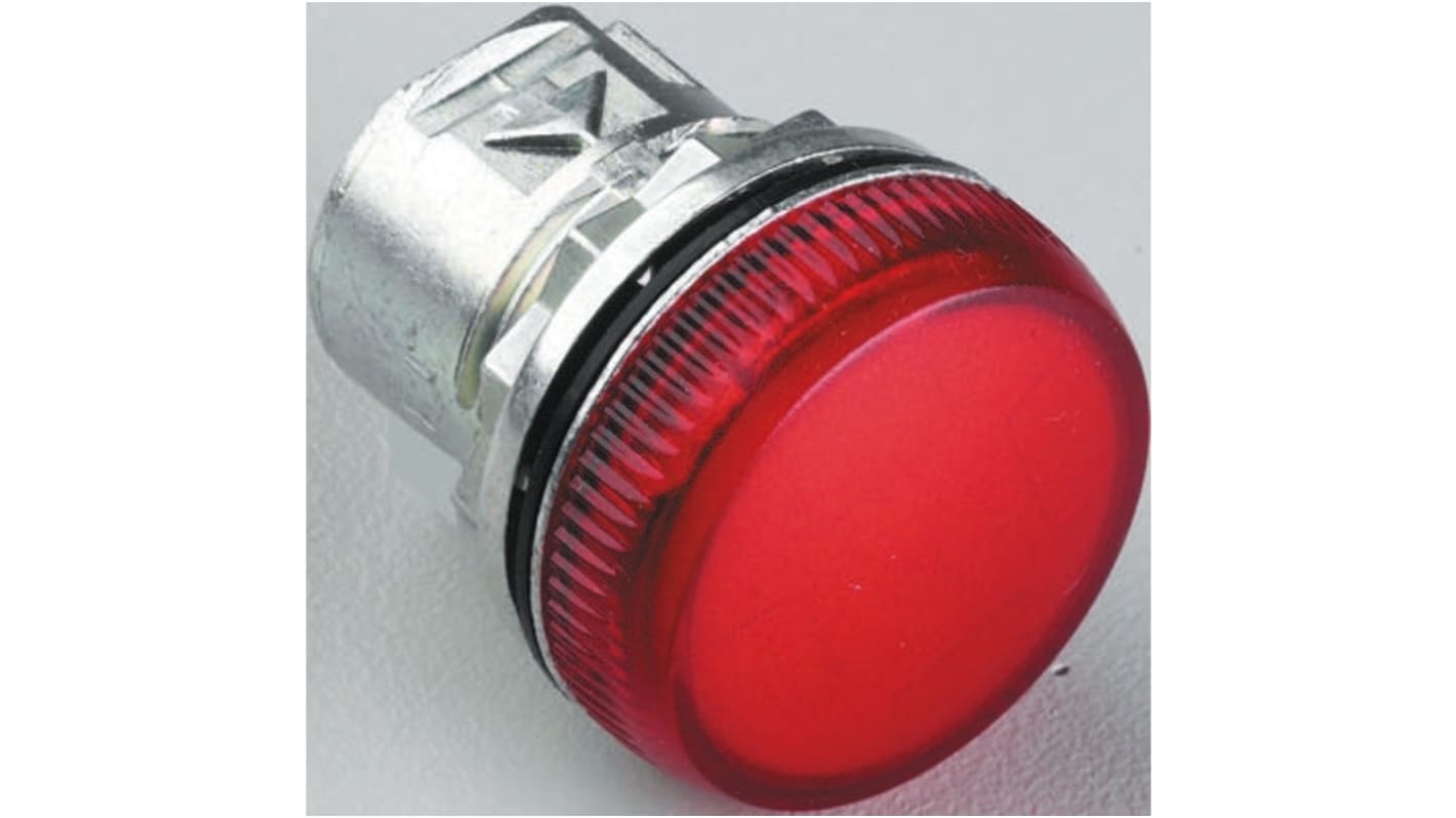 Światło kontrolne – reflektor, seria: 800F, kolor: Czerwony, otwór: 22mm, IP66, Montaż panelowy