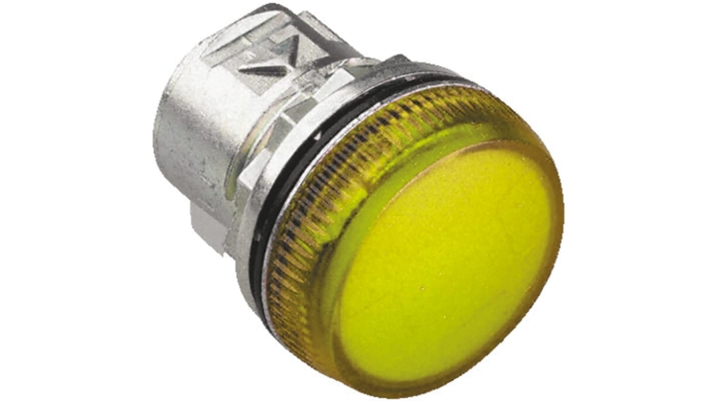 Allen Bradley Yellow Pilot Light Head, 22mm Cutout 800F Series