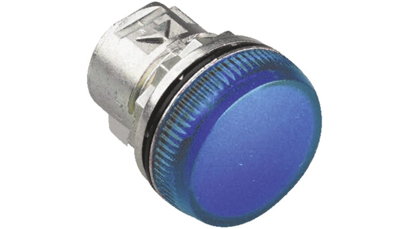 Światło kontrolne – reflektor, seria: 800F, kolor: Niebieski, otwór: 22mm, IP66, Montaż panelowy