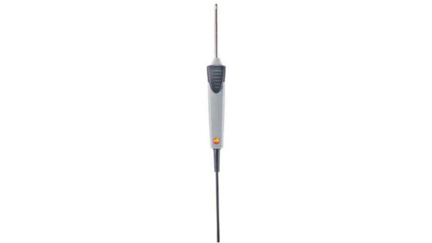 Sonda de temperatura de aire tipo K Testo, calibrado SYS, hasta +400 °C, Ø 4mm x 115mm, cable de 1.2m