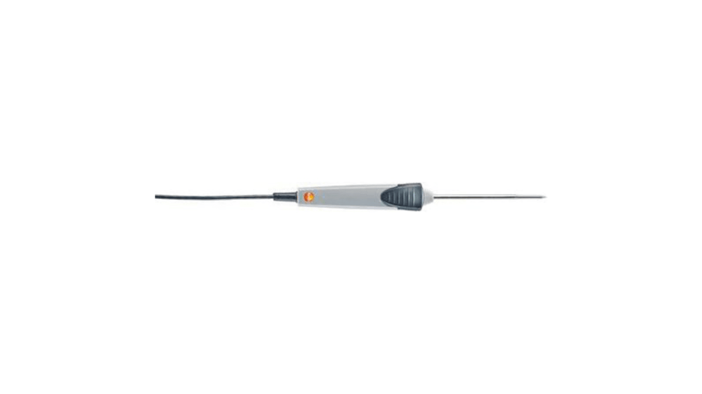 Testo PT100 Immersion, Penetration Temperature Probe, 50 (Shaft Tip) mm, 114 (shaft) mm Length, 3.7 (Shaft Tip) mm, 5