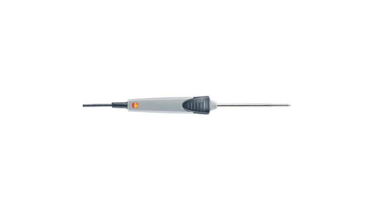 Testo K Immersion, Penetration Temperature Probe, 50 mm, 114 mm Length, 3.7 mm, 5 mm Diameter, +400 °C Max, With SYS