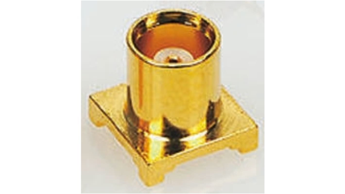 TE Connectivity, jack Surface Mount MCX Connector, 50Ω, Solder Termination, Straight Body