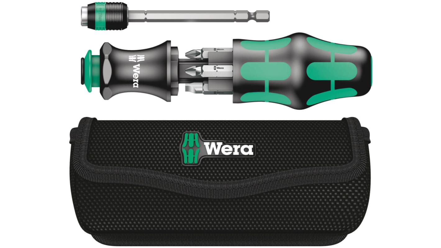 Wera Hexagon; Phillips; Pozidriv; Slotted Interchangeable Screwdriver Set, 7-Piece