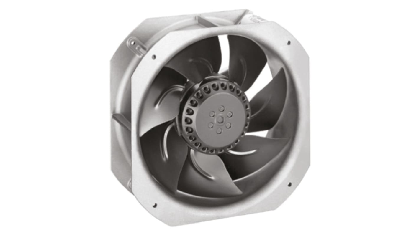 ebm-papst W4S200 Series Axial Fan, 230 V ac, AC Operation, 450m³/h, 30W, 210mA Max, 225 x 225 x 80mm