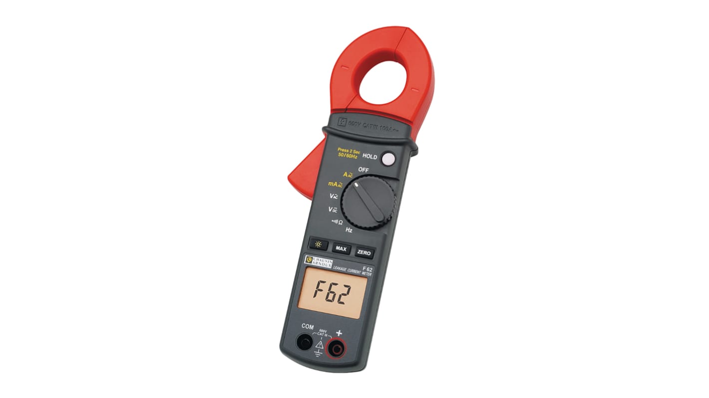 Chauvin Arnoux F62 Clamp Meter, Max Current 100A ac CAT III 600 V