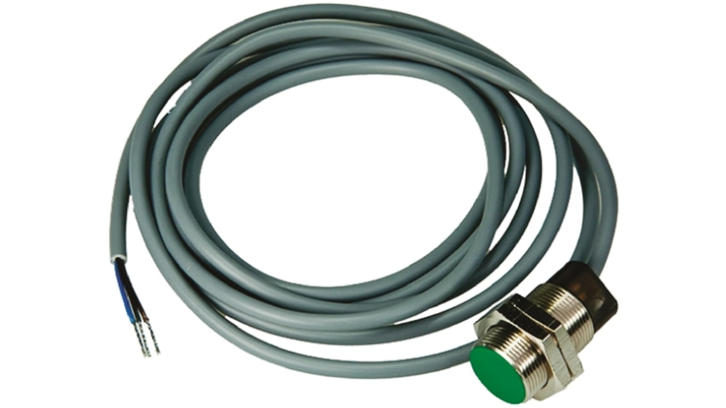 Baumer Inductive Barrel-Style Proximity Sensor, M18 x 1, 8 mm Detection, PNP Output, 10 → 30 V dc, IP67