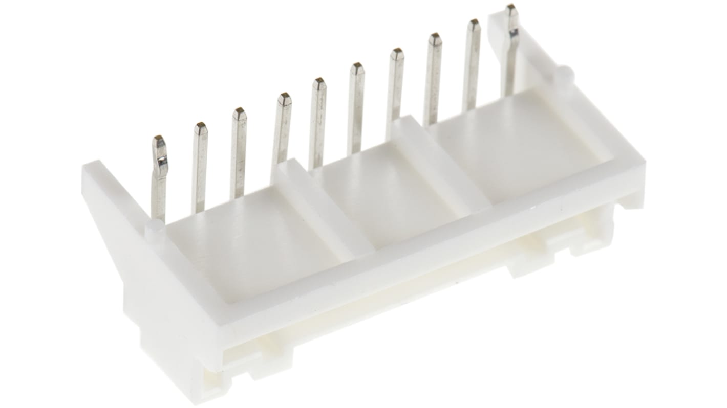 JST PA Series Right Angle Through Hole PCB Header, 10 Contact(s), 2.0mm Pitch, 1 Row(s), Shrouded