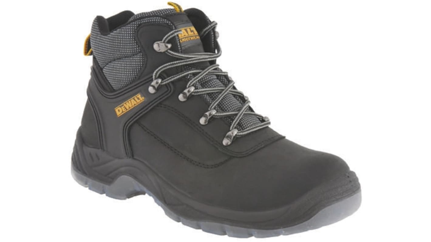 DeWALT Laser Black, White Steel Toe Capped Men's Safety Boots, UK 6, EU 40