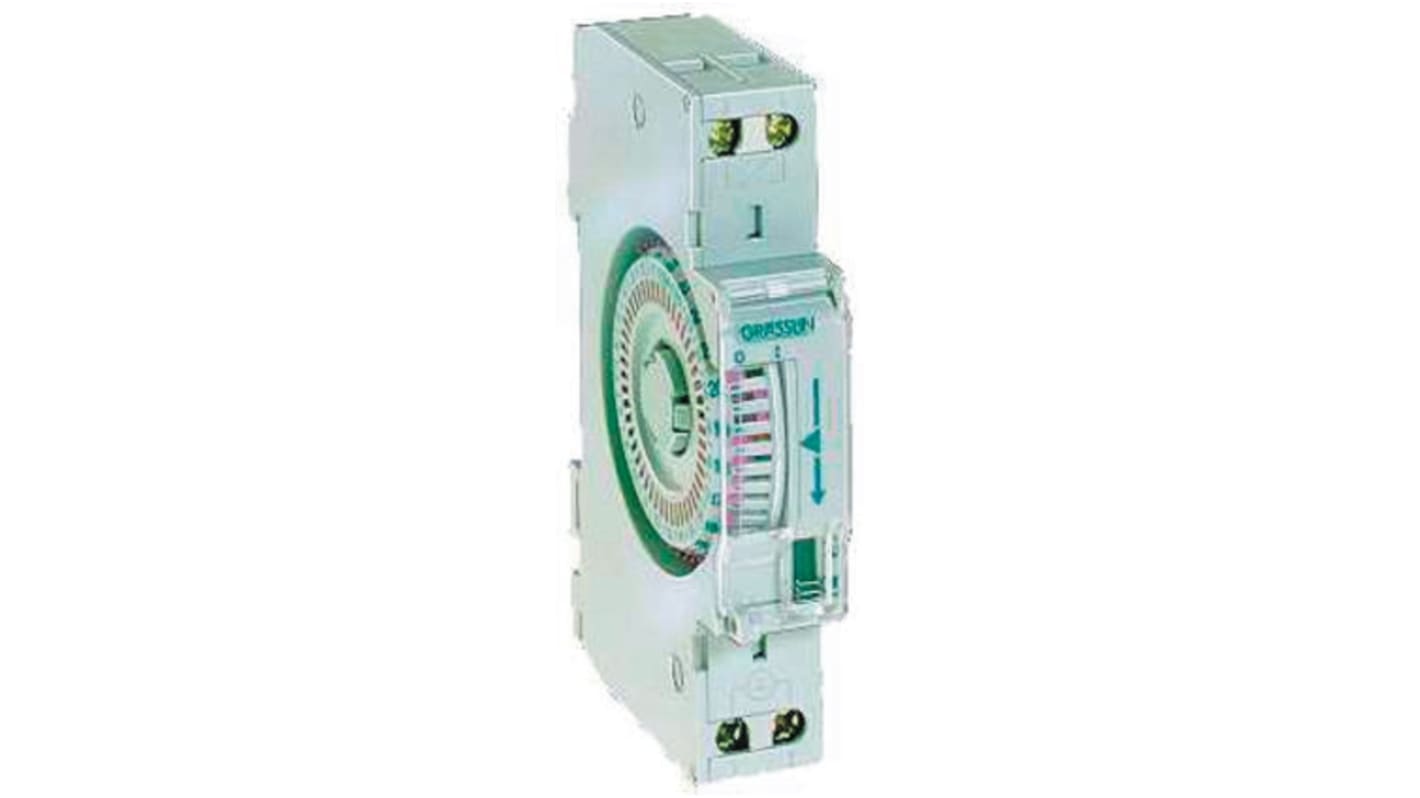 1 Channel Analogue DIN Rail Time Switch Measures Minutes, 110 V dc, 230 V ac