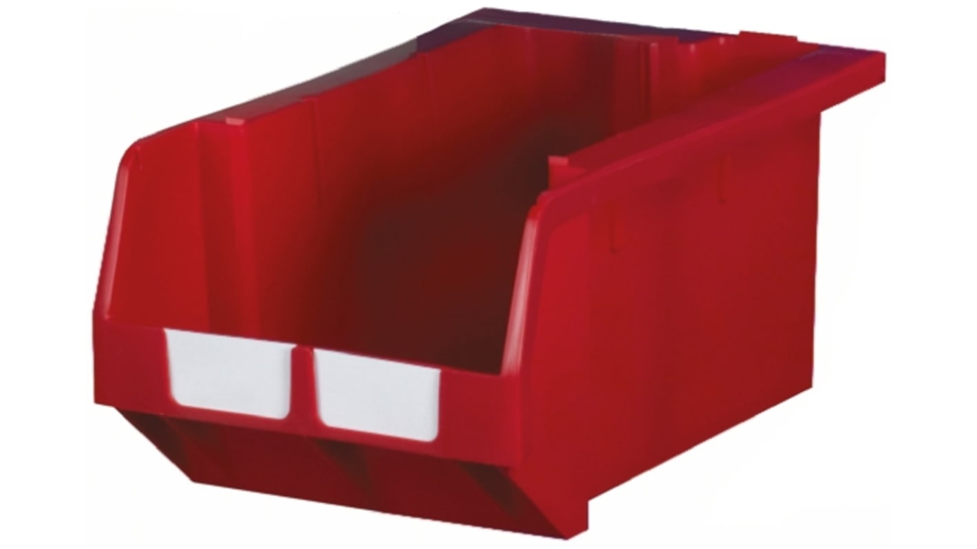 Bac de rangement RS PRO Rouge en PP, 246mm x 335mm x 510mm