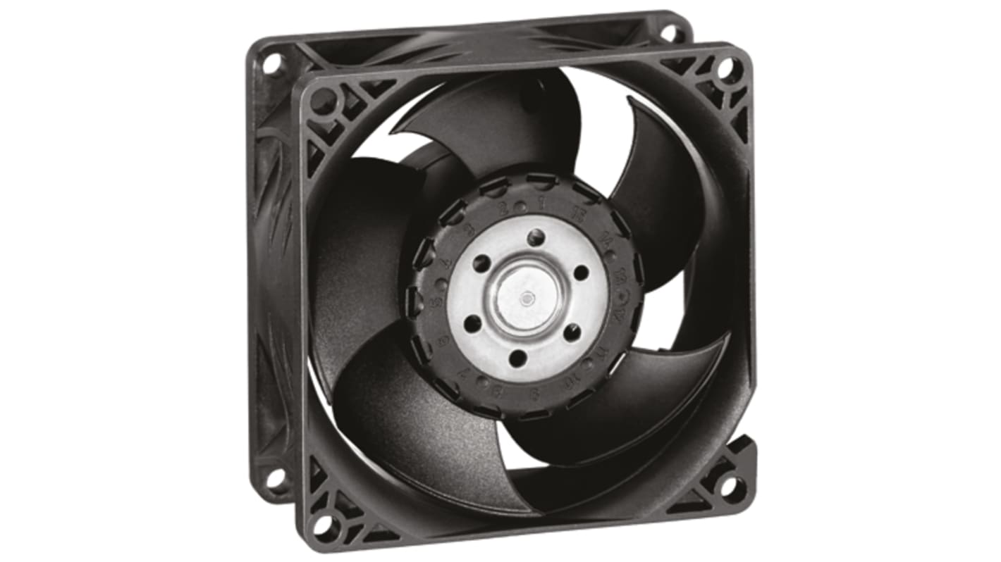 Ventilador Axial ebm-papst 8200 J de 80 x 80 x 38mm, 12 V dc, 10W, 8400rpm, caudal 132.6m³/h, 55dB