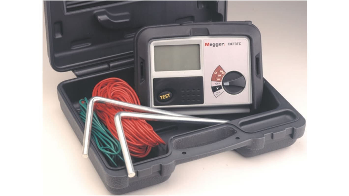 Megger DET3TC Earth Tester, 2000Ω CAT IV 100 V RS Calibration