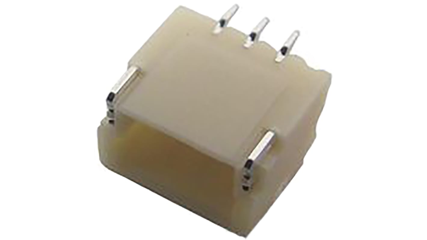 JST SH Series Right Angle Surface Mount PCB Header, 3 Contact(s), 1.0mm Pitch, 1 Row(s), Shrouded