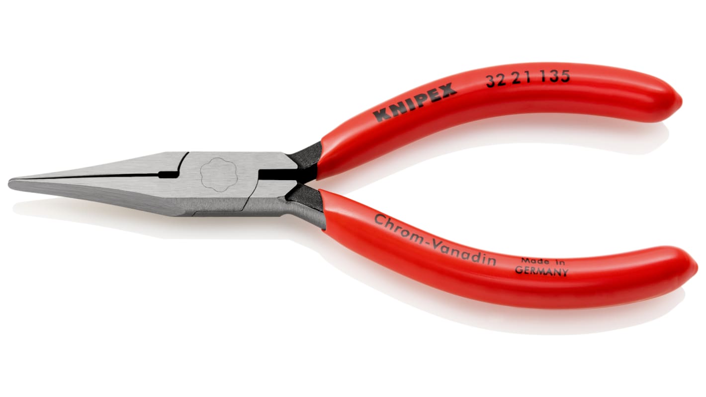 Knipex 32 21 Long Nose Pliers, 135 mm Overall, Straight Tip, 34mm Jaw