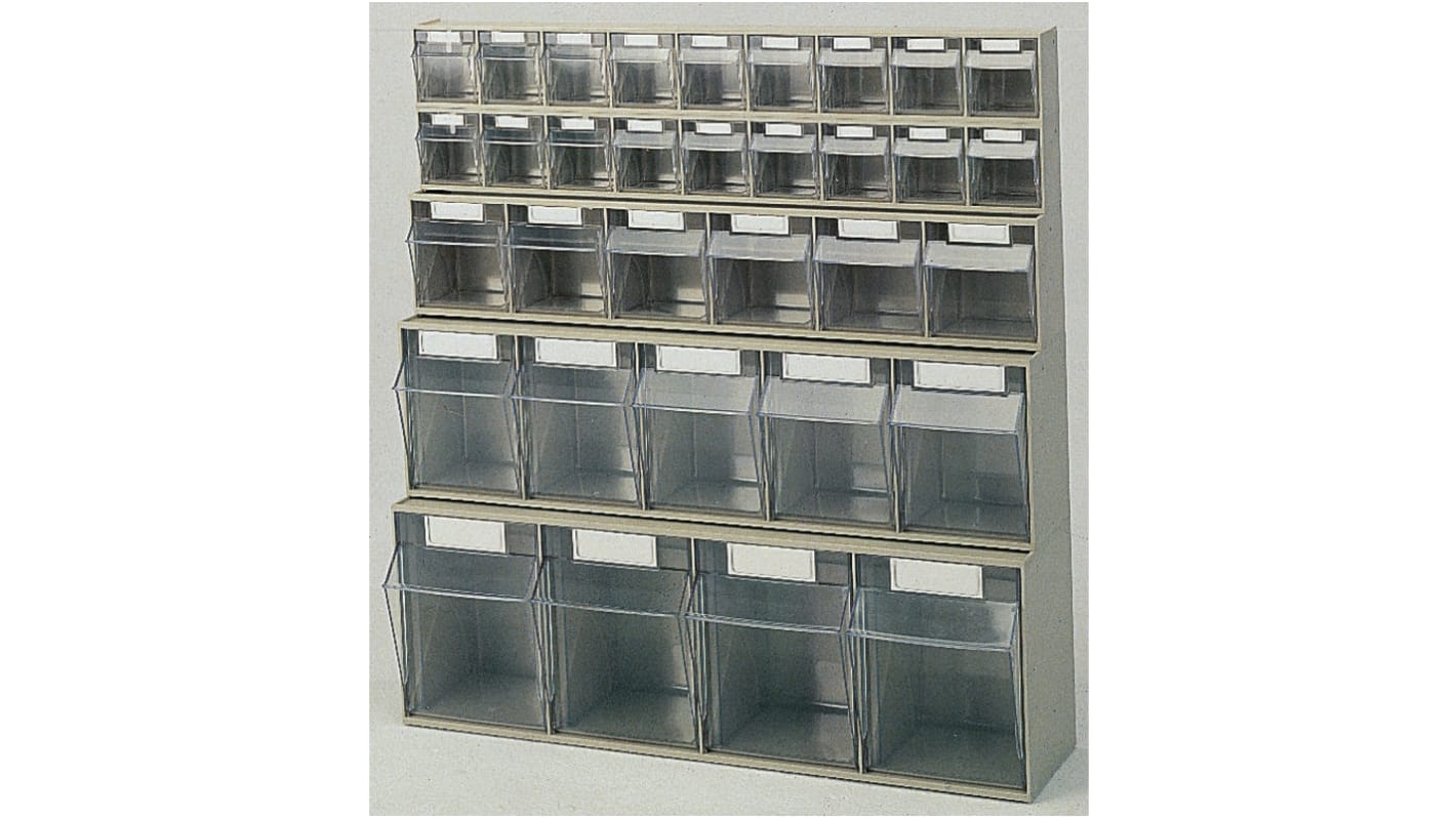 RS PRO 33 Drawer Storage Unit, 636mm x 600mm x 170mm