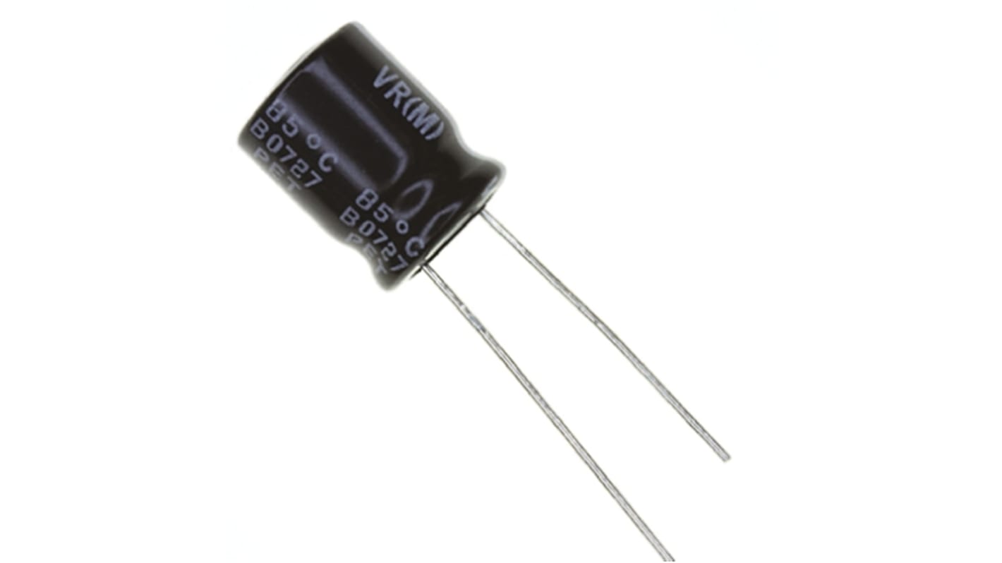 Nichicon VR, THT Aluminium-Elektrolyt Kondensator 220μF ±20% / 50V dc, Ø 10mm x 12.5mm, +85°C