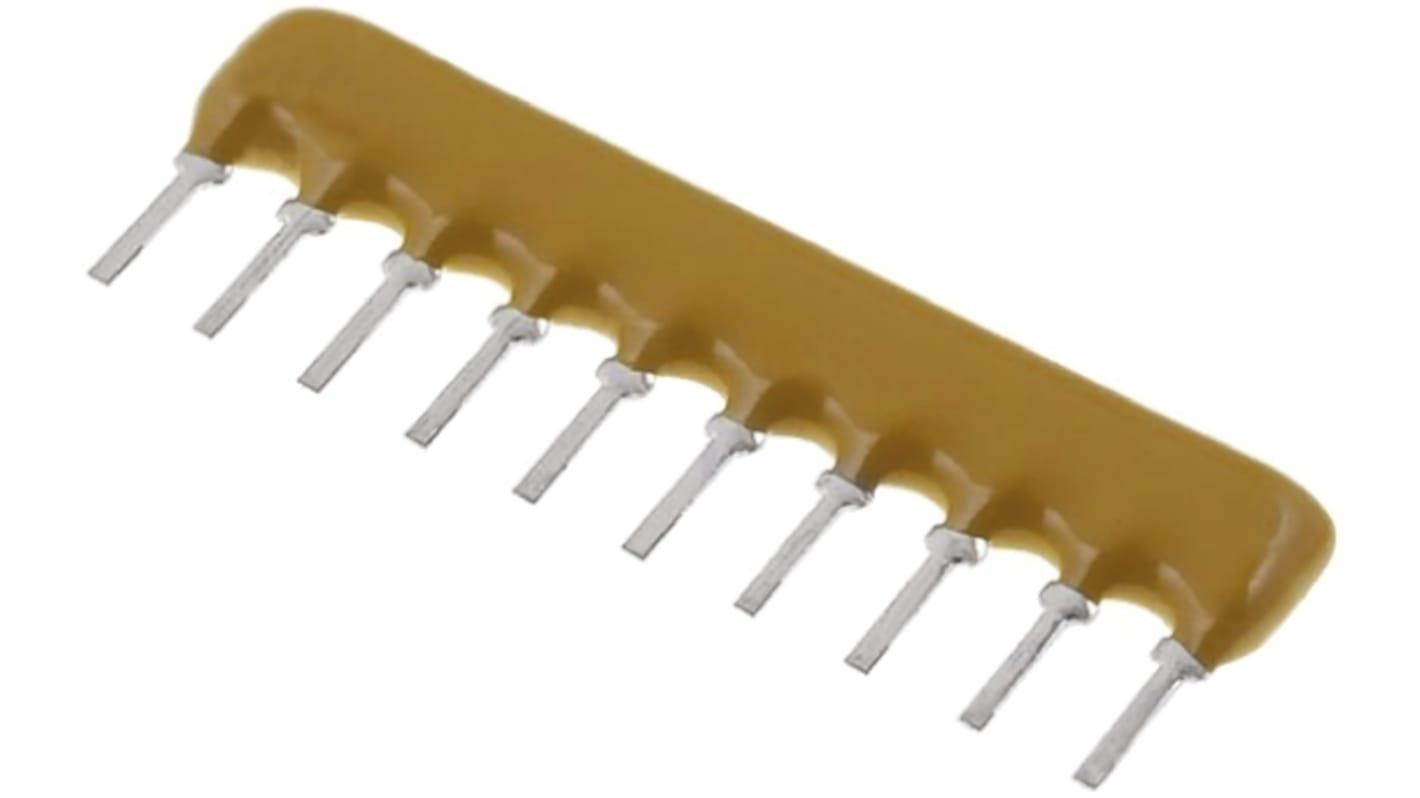 Bourns, 4600X 2.2kΩ ±2% Bussed Resistor Array, 9 Resistors, 1.25W total, SIP, Through Hole