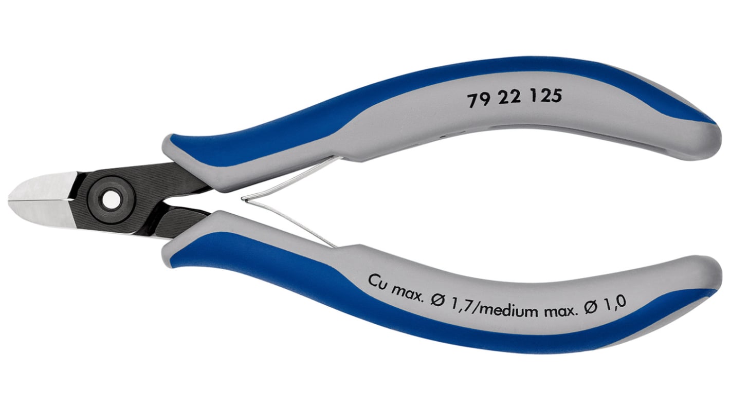 Knipex Oldalvágók 125 mm Krómozott acél golyóscsapágyakkal, 1,7mm vágóképesség 79 22 125 Nem