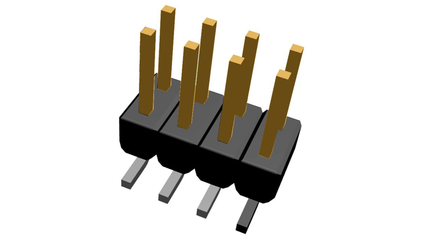 Embase à broches TE Connectivity, AMPMODU MOD II, 8 pôles , 2.54mm, 2 rangées , 3.0A, Droit