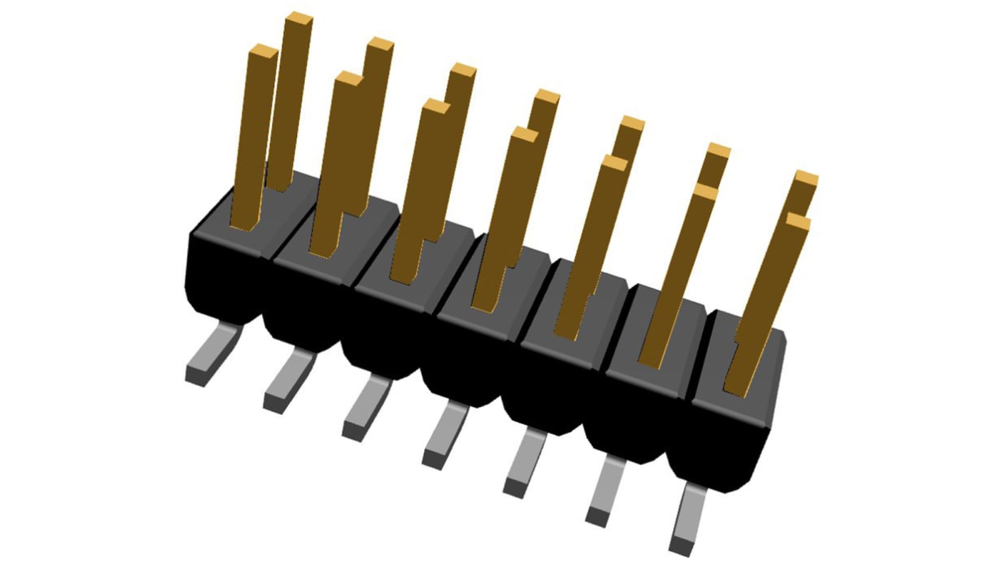 Embase à broches TE Connectivity, AMPMODU MOD II, 14 pôles , 2.54mm, 2 rangées , 3.0A, Droit