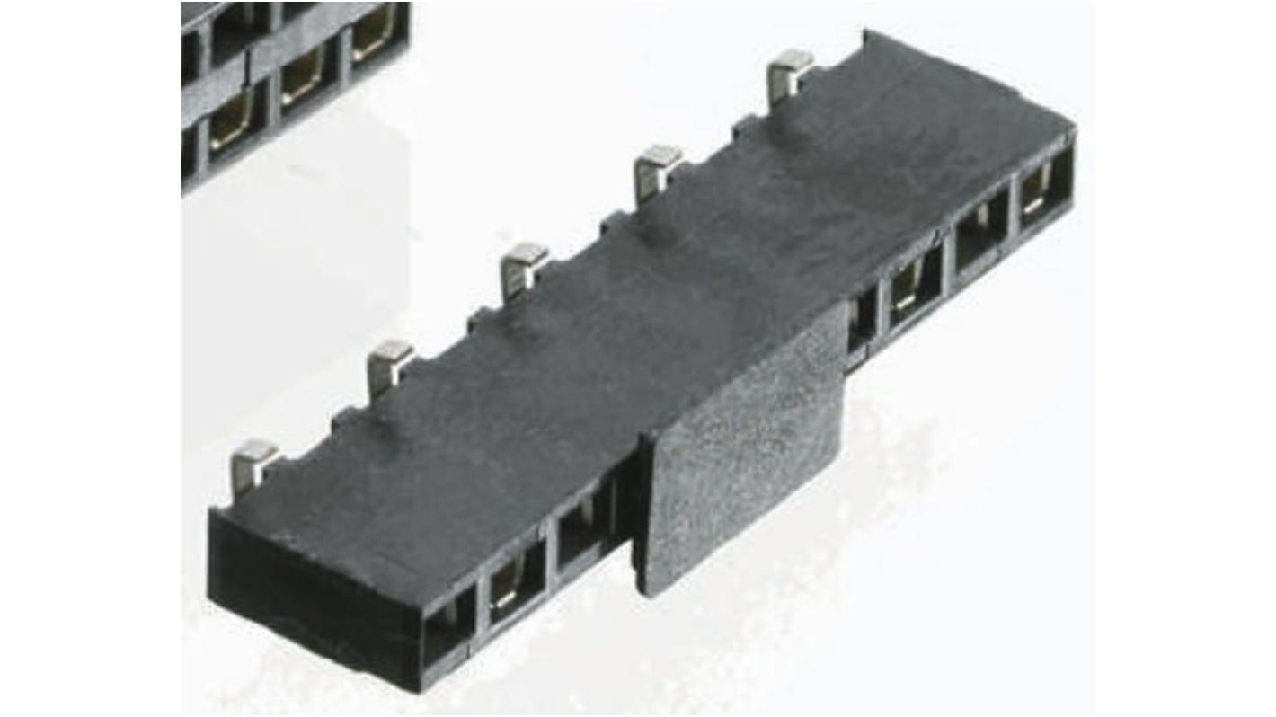 TE Connectivity AMPMODU HV100 Leiterplattenbuchse Gerade 8-polig / 1-reihig, Raster 2.54mm