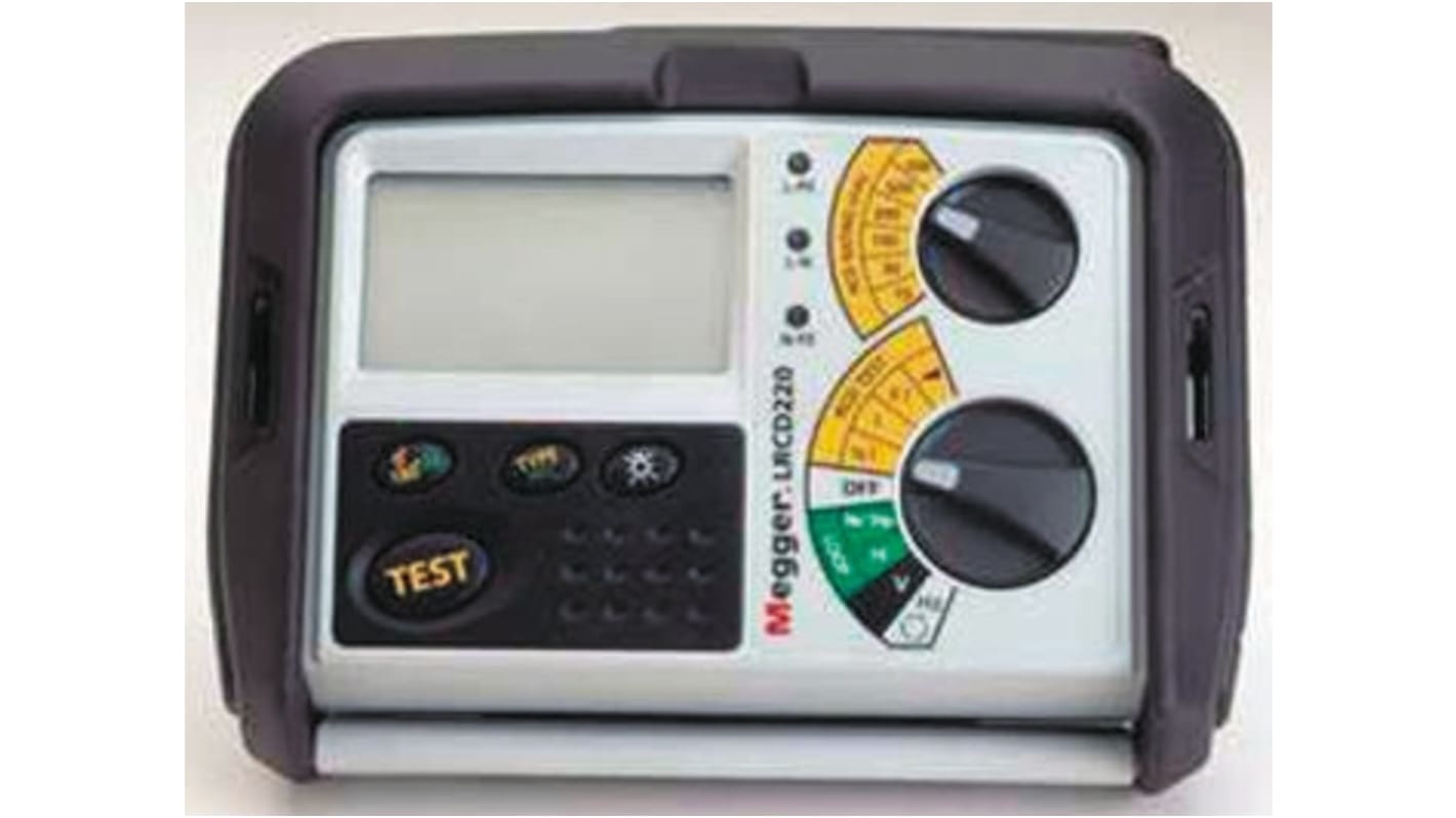 Megger LRCD220-EN-BS Loop Impedance & RCD Combined Tester, Loop Impedance Test Type 2 Wire 500V, RCD Test Type AC