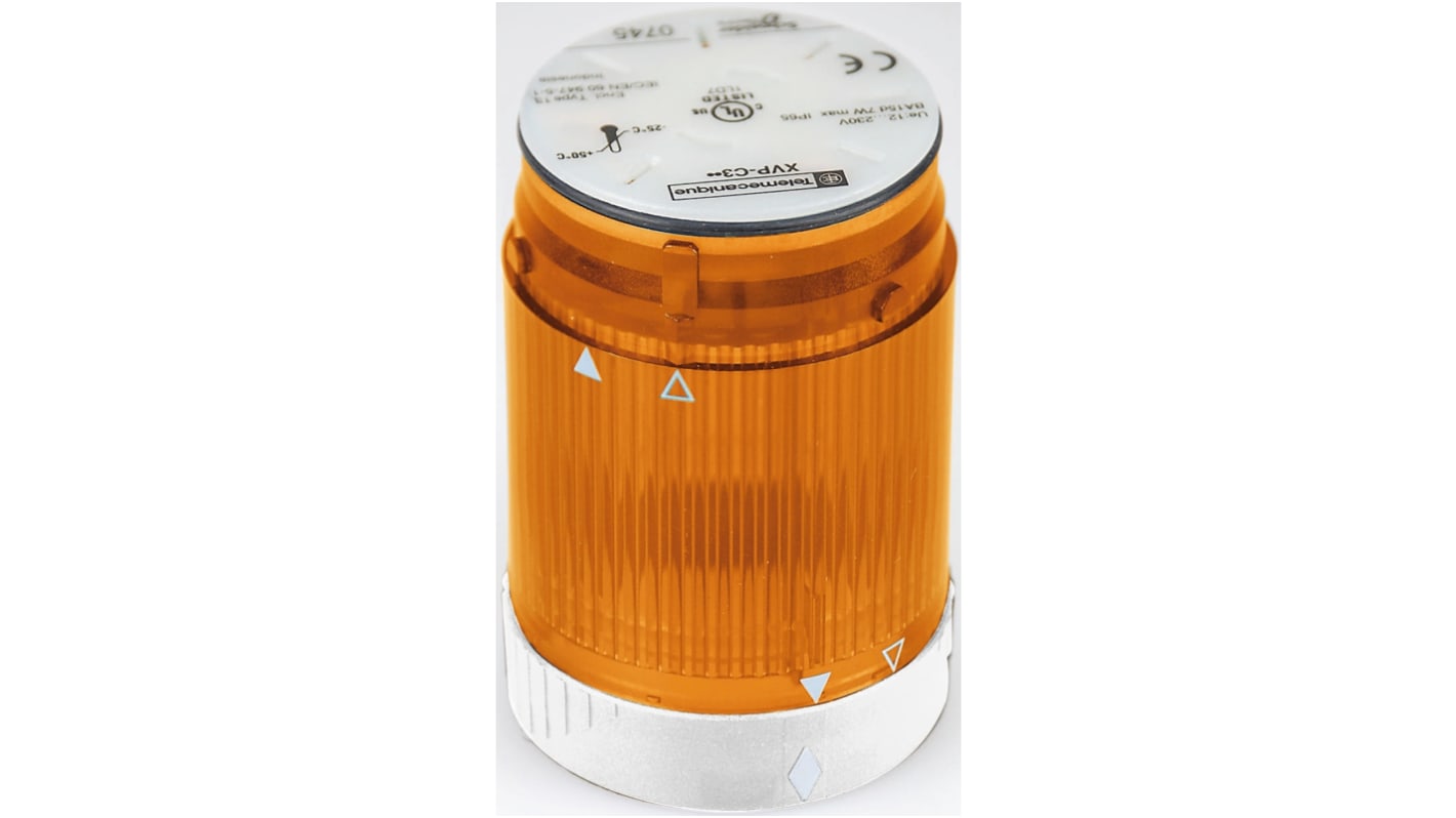 Schneider Electric XVP Series Orange Multiple Effect Beacon Unit, 250 V, Incandescent Bulb, AC, DC, IP65