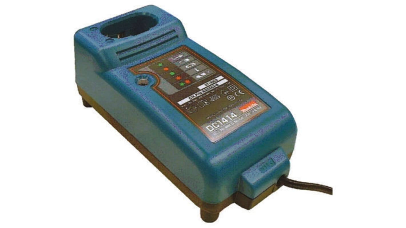 Makita 193864-0 Power Tool Charger, 7.2 V, 14.4 V for use with 7.2 → 14.4 V NiCd/NiMH Batteries, Euro Plug