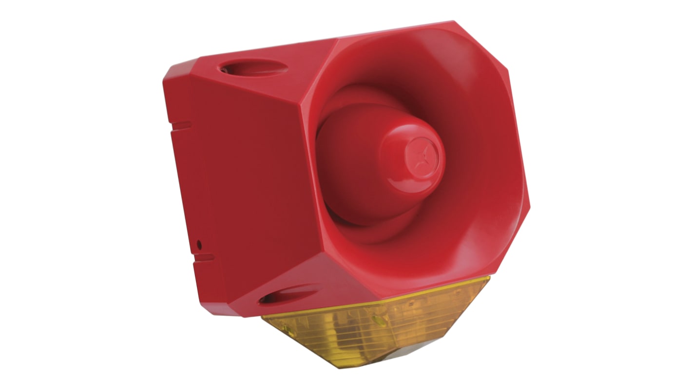 Eaton Series Amber Sounder Beacon, 18 → 30 V dc, IP66, Wall Mount, 110dB at 1 Metre