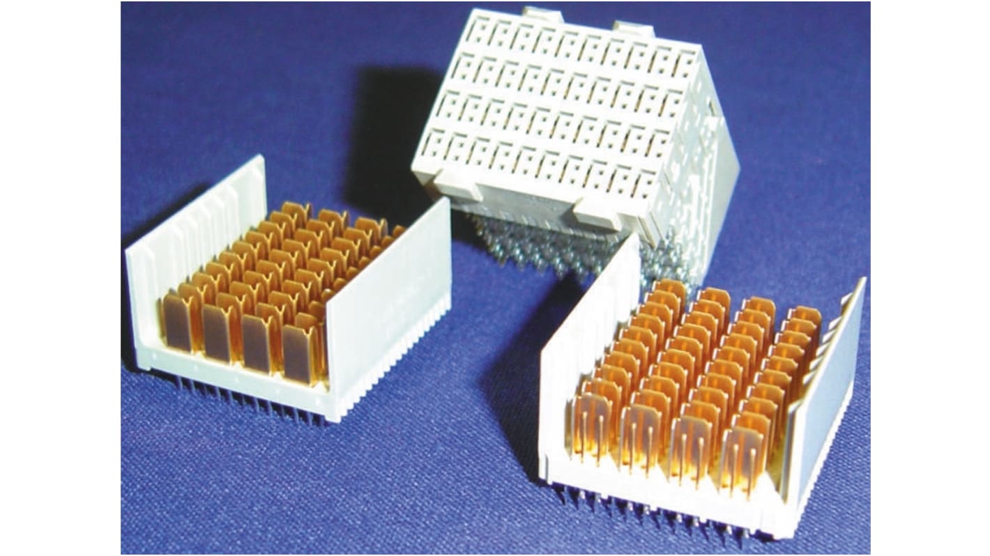 TE Connectivity, Z-PACK HM-Zd 2.5mm Pitch 2 Pair, High Speed Hard Metric Backplane Connector, Female, Right Angle, 10