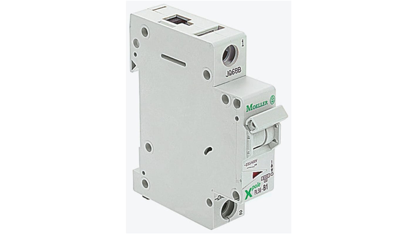 Eaton PLS6 MCB Mini Circuit Breaker2P, 2A Curve C, 230V AC, 48V DC, 6 kA Breaking Capacity