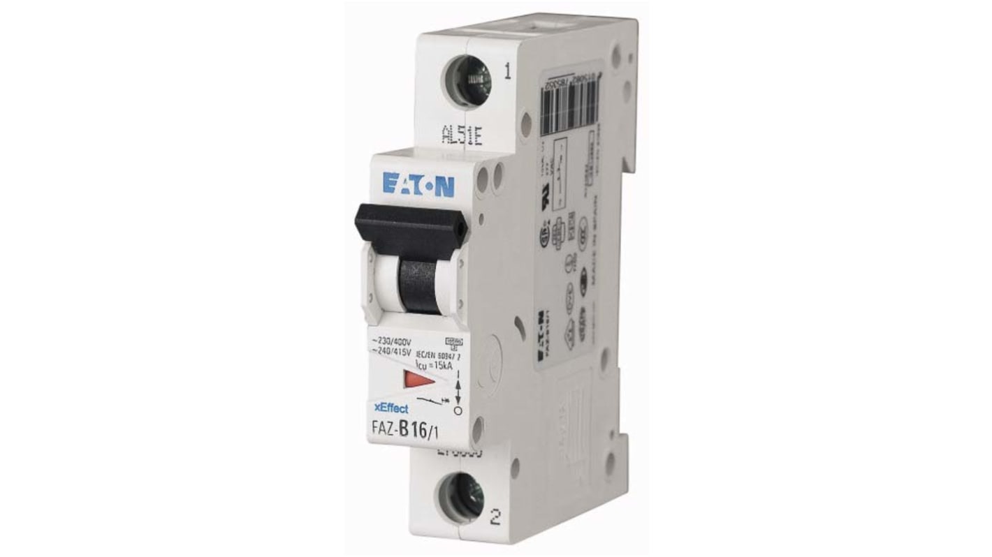 Eaton xEffect MCB, 1P, 4A Curve S, 230V AC, 10 kA Breaking Capacity