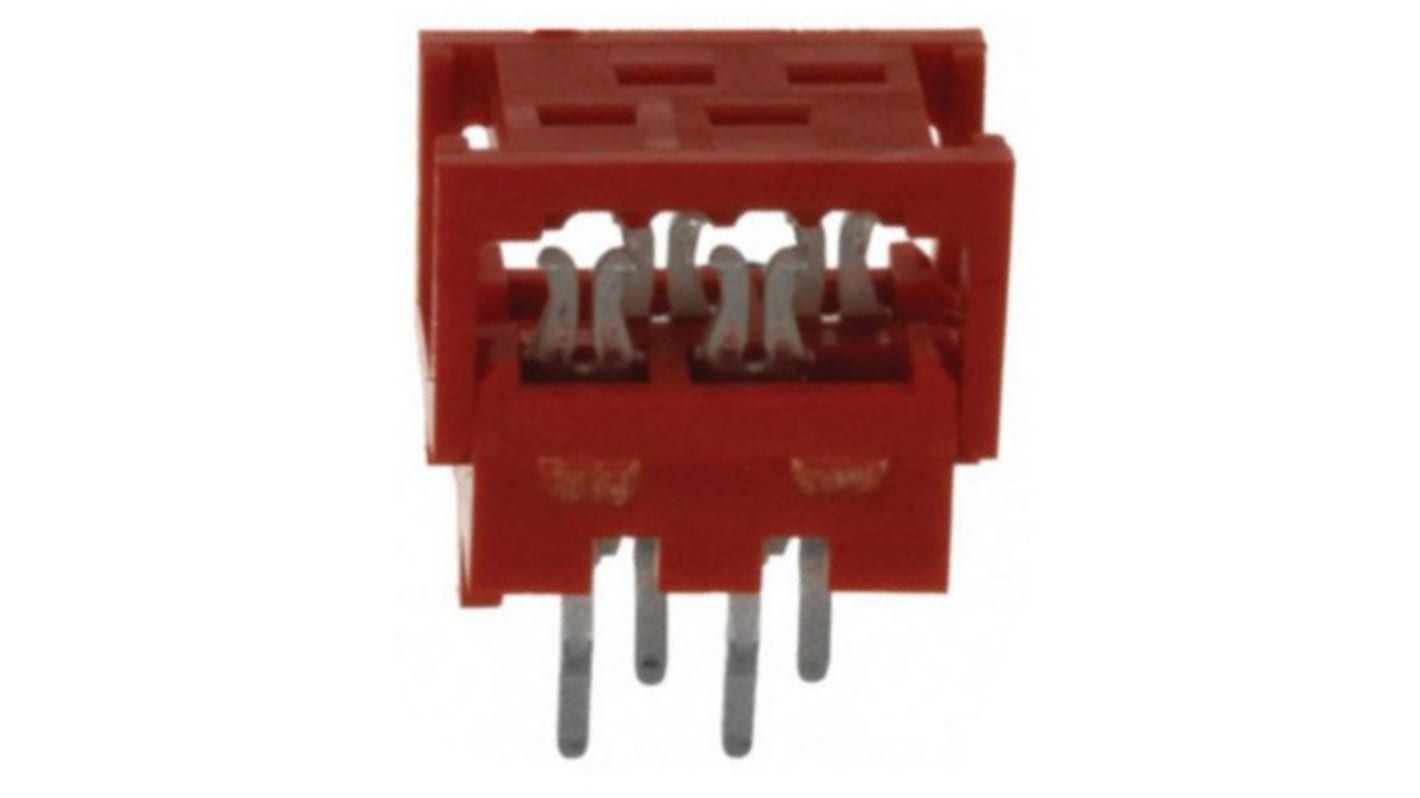 TE Connectivity Micro-MaTch IDC-Steckverbinder Stecker, , 4-polig / 2-reihig, Raster 1.27mm