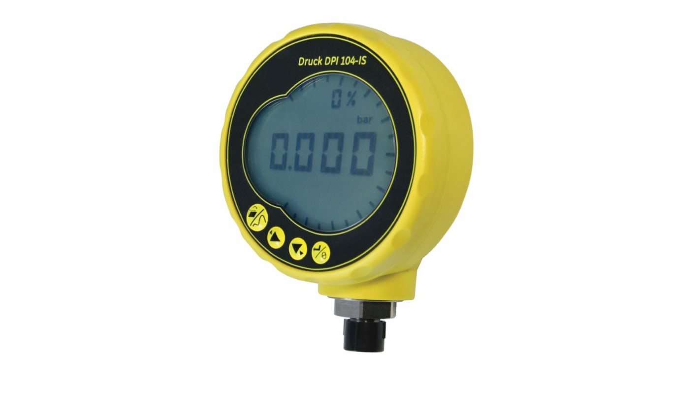 Druck G 1/4 Digital Pressure Gauge 20bar Bottom Entry, DPI104S-13G, RS232, 0bar min., DPI104-S