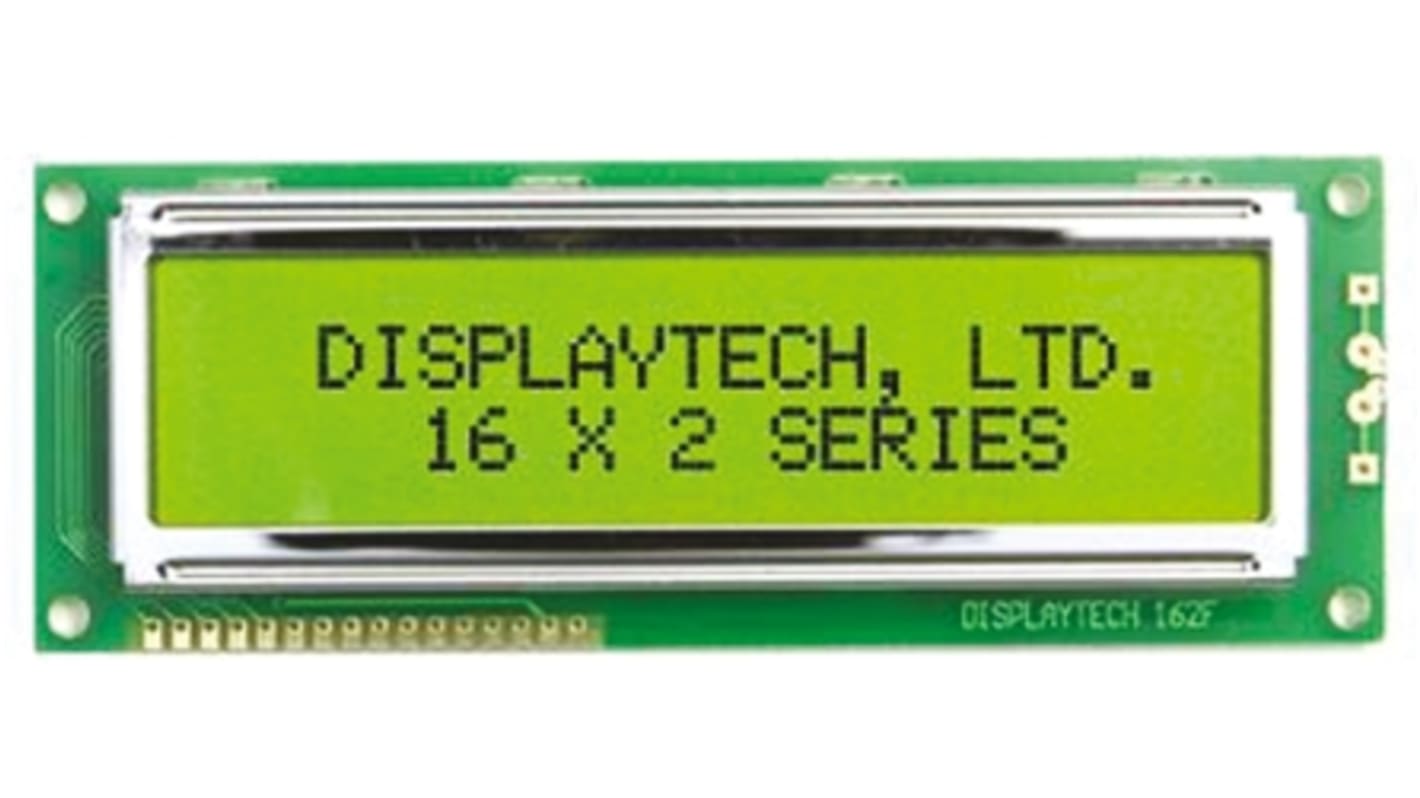 Monochromatický LCD displej Alfanumerické, podsvícení LED, Transflektivní, Displaytech