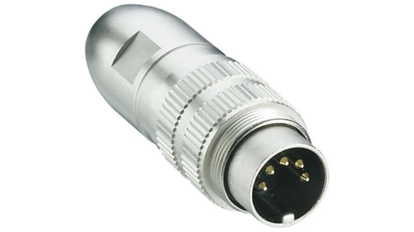 Conector DIN Macho Lumberg de 7 vías, 5A, 60 Vac, DIN EN 60529, IP68