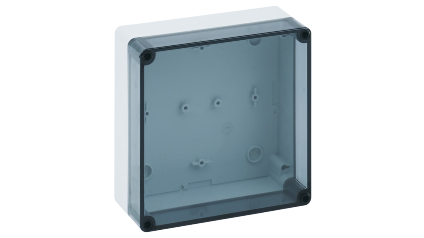 Spelsberg TK PS Series Grey Polystyrene Enclosure, IP66, Transparent Lid, 182 x 180 x 84mm