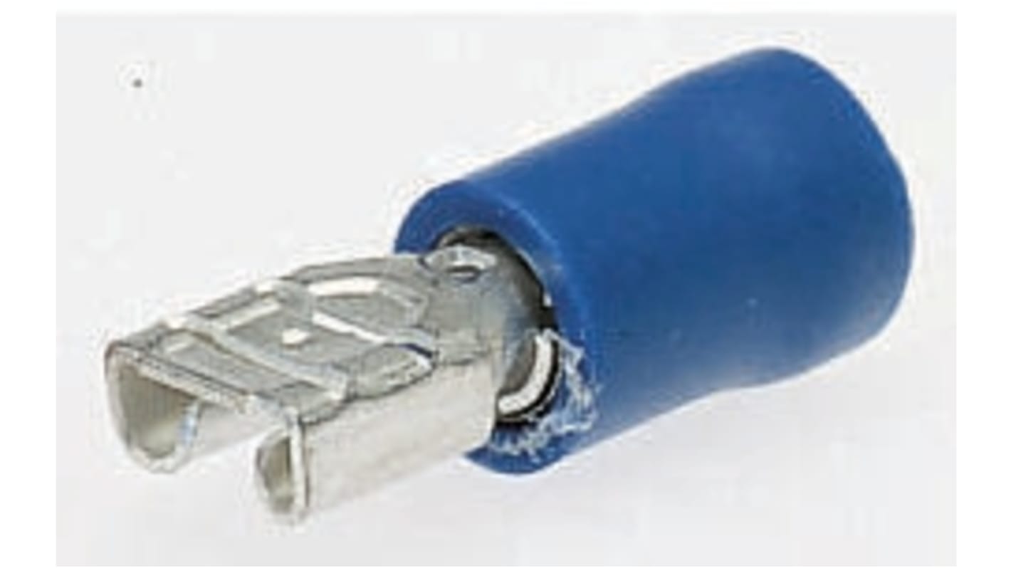 JST FVDDF Blue Insulated Female Spade Connector, Receptacle, 4.75 x 0.8mm Tab Size, 1mm² to 2.6mm²