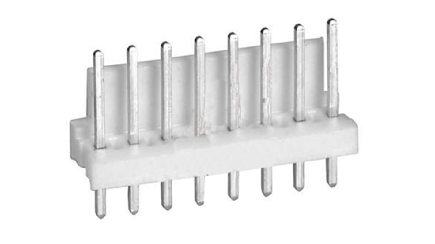 TE Connectivity MTA-100 Series Straight Through Hole Pin Header, 8 Contact(s), 2.54mm Pitch, 1 Row(s), Unshrouded