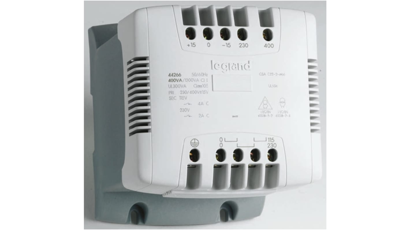 Transformador de montaje en chasis Legrand, 24 → 48V, 400VA, Panel