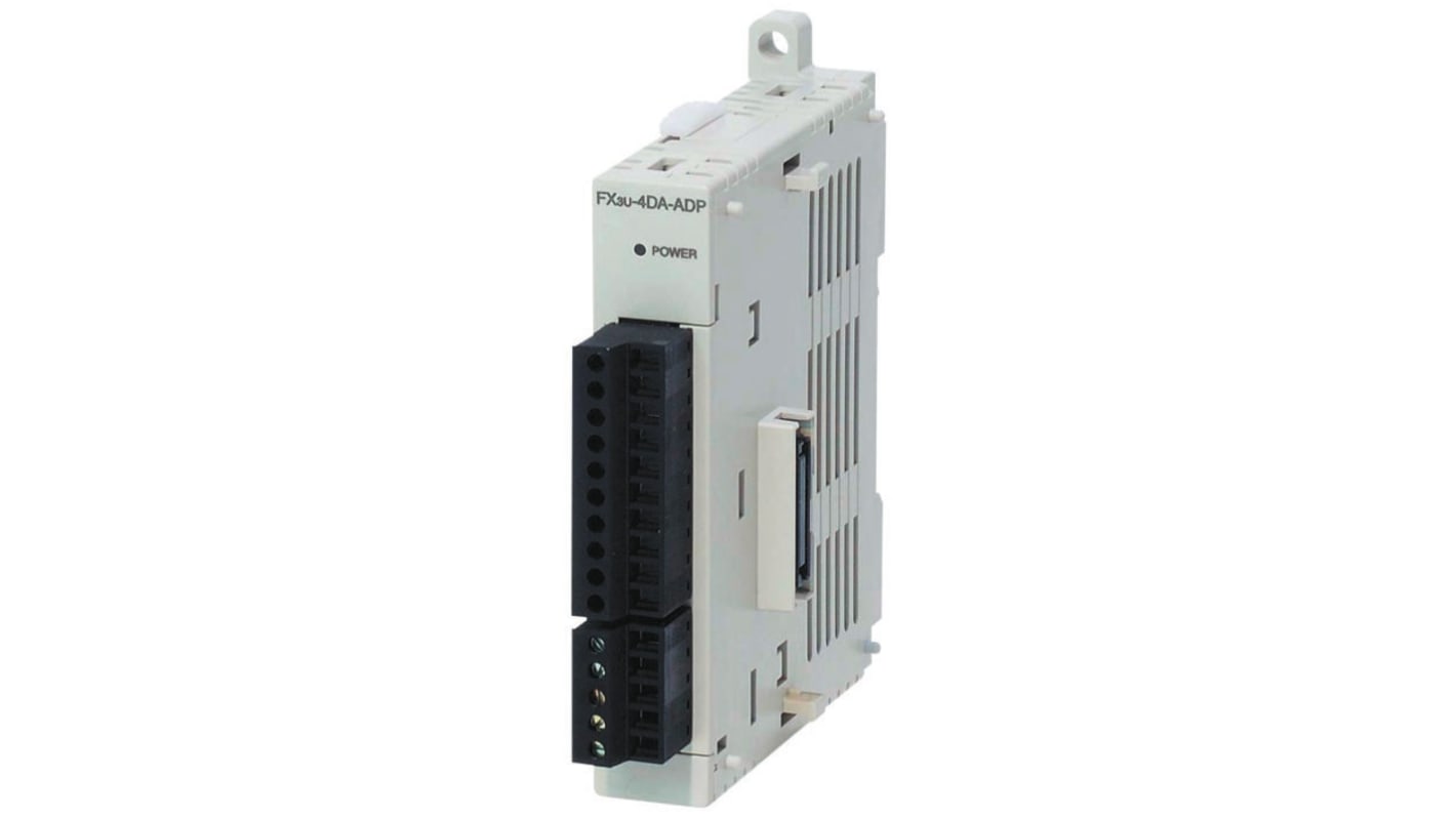 Módulo E/S para PLC Mitsubishi Electric FX3U Series, para usar con Serie FX3U, 4 entradas tipo Analógica, tipo J, tipo