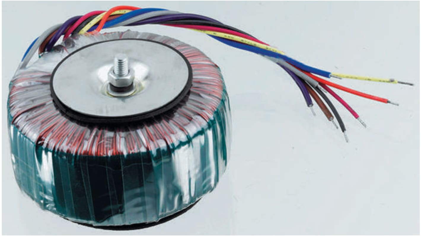 RS PRO 115 V ac, 230 V ac, 2 x 55V ac Toroidal Transformer, 50VA 2 Output