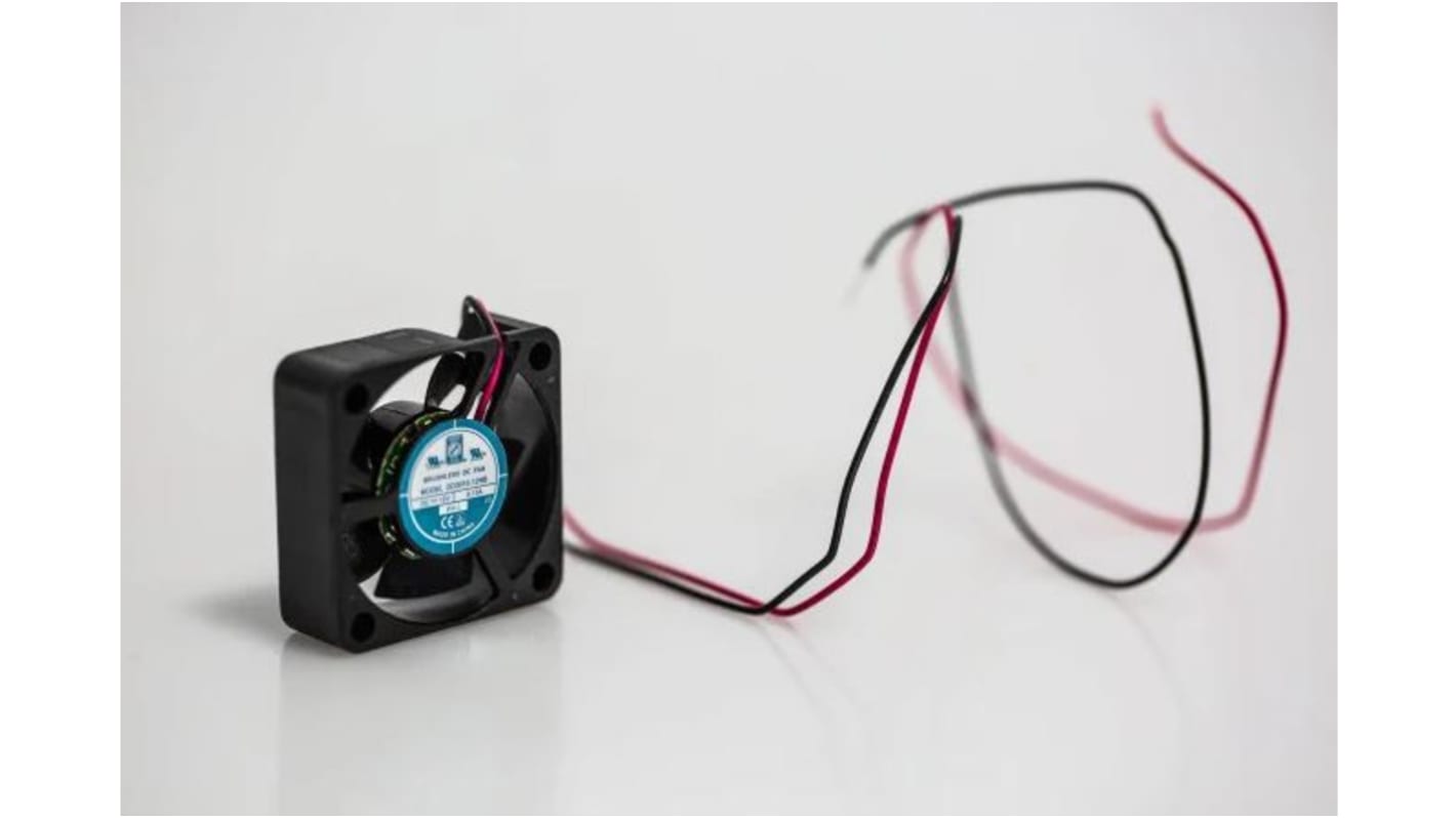 Axiální ventilátor DC, 30 x 30 x 10mm, průtok vzduchu: 7.8m³/h 1.4W 12 V DC