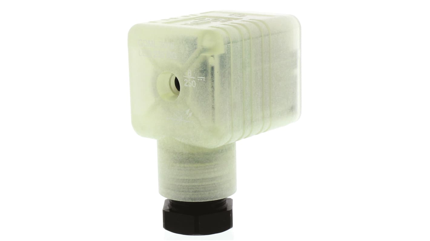 Hirschmann GDML 3P+E DIN 43650 A, Female Solenoid Valve Connector,  with Indicator Light, 250 V Voltage