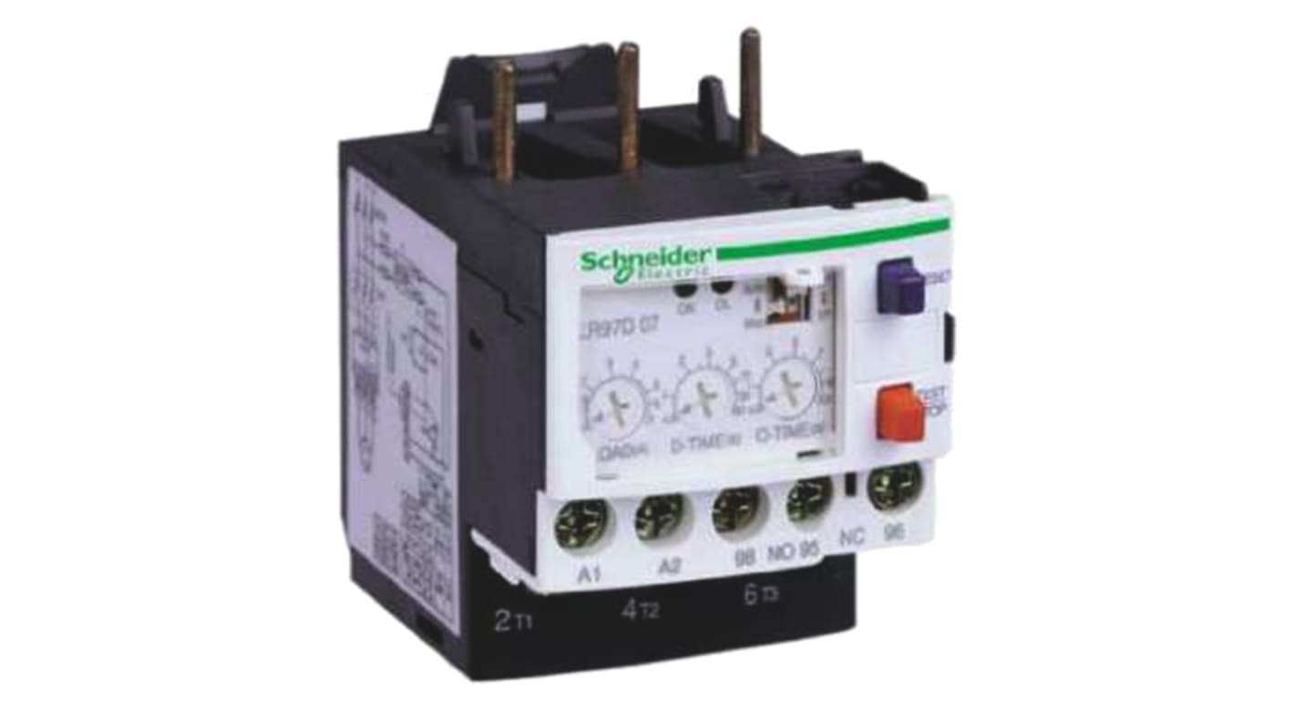 Schneider Electric LR97 D Overload Relay 1NO + 1NC, 0.3 → 1.5 A F.L.C, 1.5 A Contact Rating, 55 W, TeSys