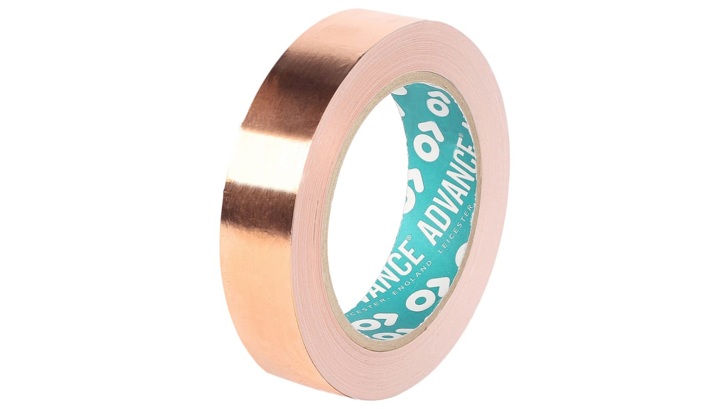 Advance Tapes AT526 Ledende Metaltape, 33m, Bredde: 19mm, Tykkelse: 0.035mm