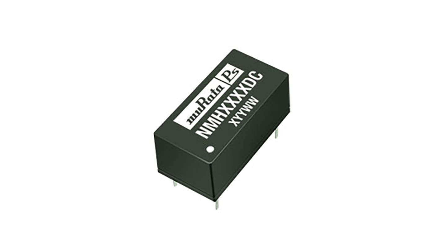 Murata Power Solutions NMH DC-DC Converter, ±12V dc/ ±83mA Output, 4.5 → 5.5 V dc Input, 2W, Through Hole, +85°C